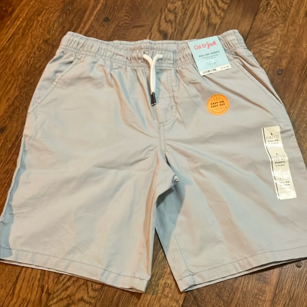 Cat and jack boys light grey pull on shorts